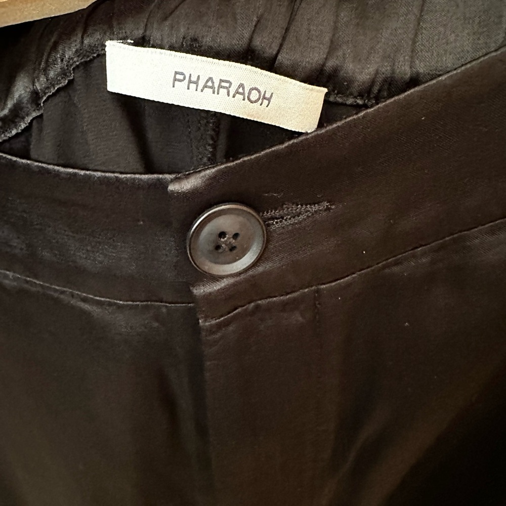 Pharaoh black silk pants with fringe - size 3